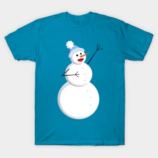 Cute Smiling Happy Snowman T-Shirt